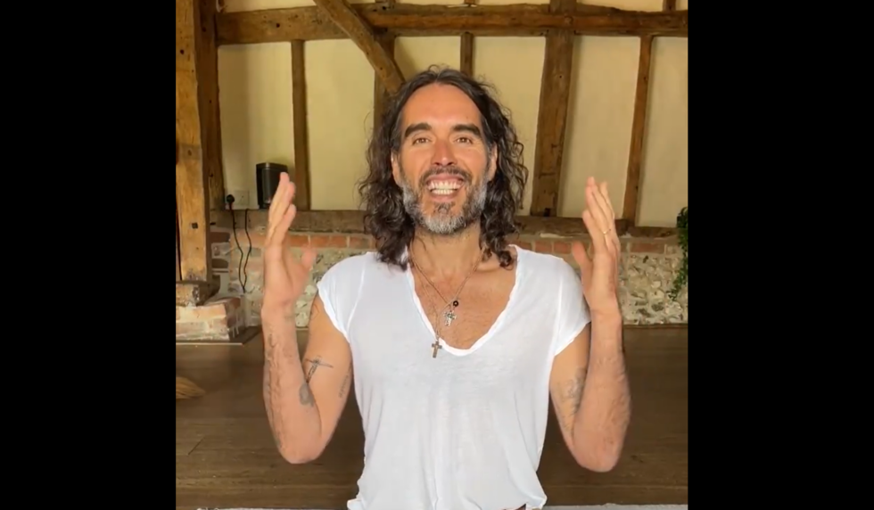 Russell Brand Baptized In River Thames - Million Voices