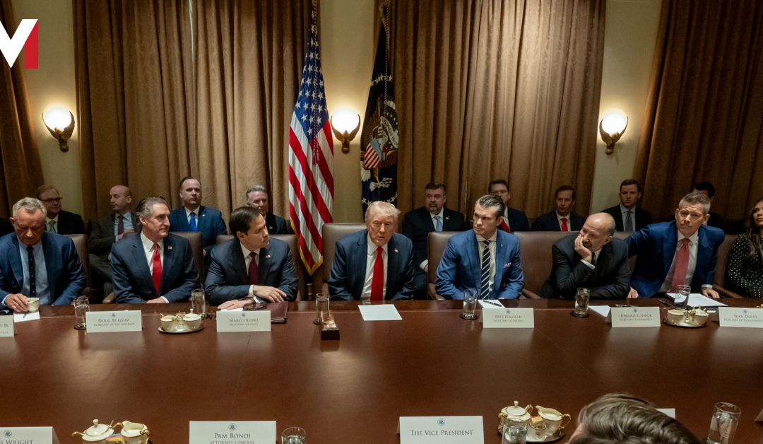 President Trump Opens First Cabinet Meeting In Prayer