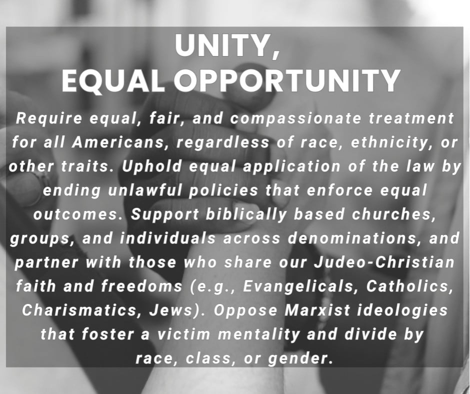UNITY, EQUAL OPPORTUNITY