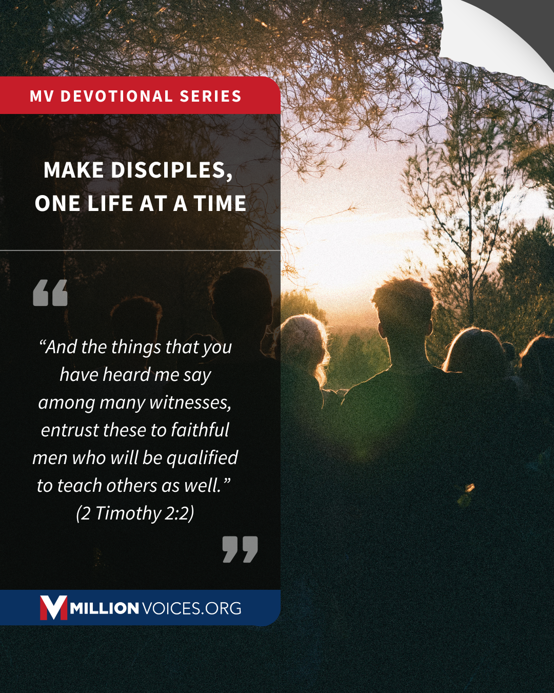 Make Disciples, One Life at a Time